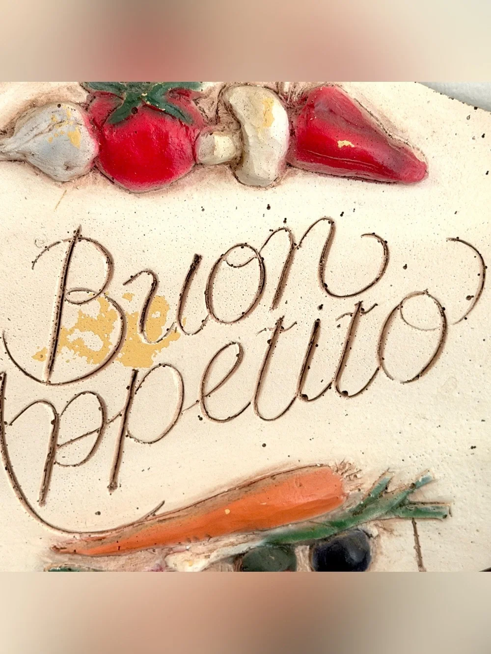 90s Kitchen Wall Decor Signs Plaques Dining Room Vegetables Italy Mediterranean